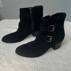 Clarks Ceara Chloe Block Heel Suede Booties
